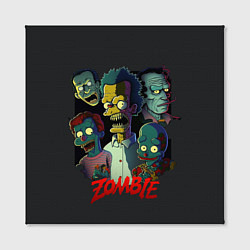 Холст квадратный Simpsons zombie, цвет: 3D-принт — фото 2