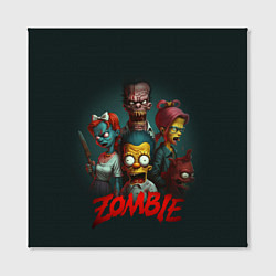 Холст квадратный Zombie simpsons, цвет: 3D-принт — фото 2