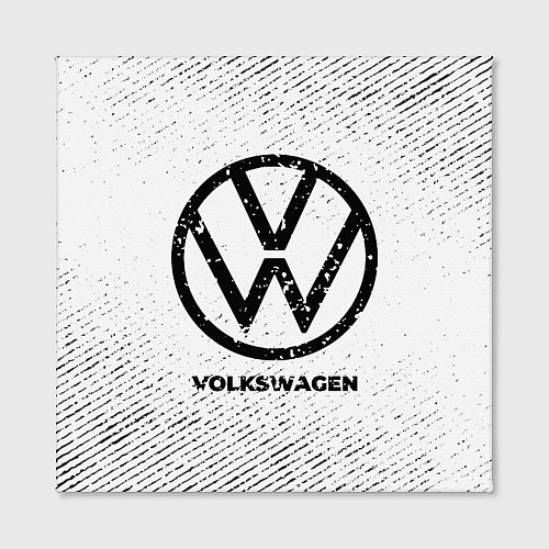 Картина квадратная Volkswagen с потертостями на светлом фоне / 3D-принт – фото 2