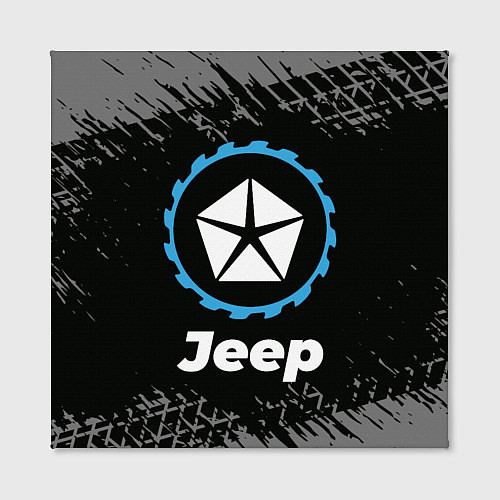 Картина квадратная Jeep в стиле Top Gear со следами шин на фоне / 3D-принт – фото 2