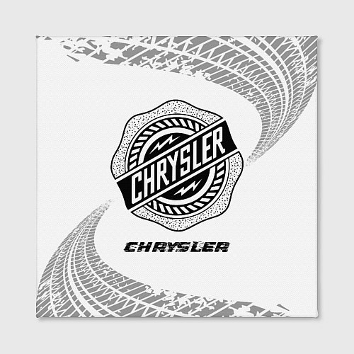 Картина квадратная Chrysler speed на светлом фоне со следами шин / 3D-принт – фото 2