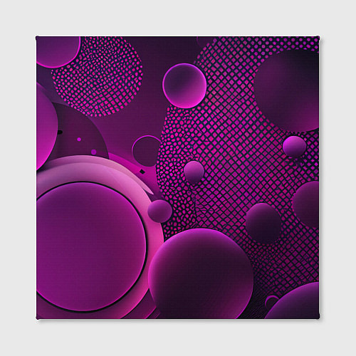 Картина квадратная Фиолетовые шары / 3D-принт – фото 2