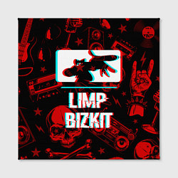 Холст квадратный Limp Bizkit rock glitch, цвет: 3D-принт — фото 2