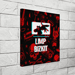 Холст квадратный Limp Bizkit rock glitch, цвет: 3D-принт — фото 2