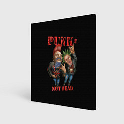 Картина квадратная Punks Not Dead - панки хой