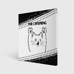 Картина квадратная The Offspring рок кот на светлом фоне