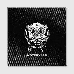Холст квадратный Motorhead с потертостями на темном фоне, цвет: 3D-принт — фото 2