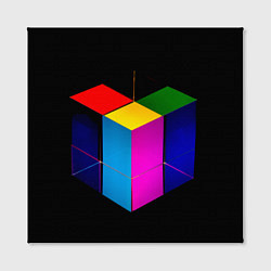 Холст квадратный Многосторонний цветной куб, цвет: 3D-принт — фото 2