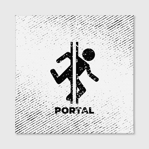 Картина квадратная Portal с потертостями на светлом фоне / 3D-принт – фото 2