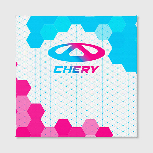 Картина квадратная Chery neon gradient style / 3D-принт – фото 2
