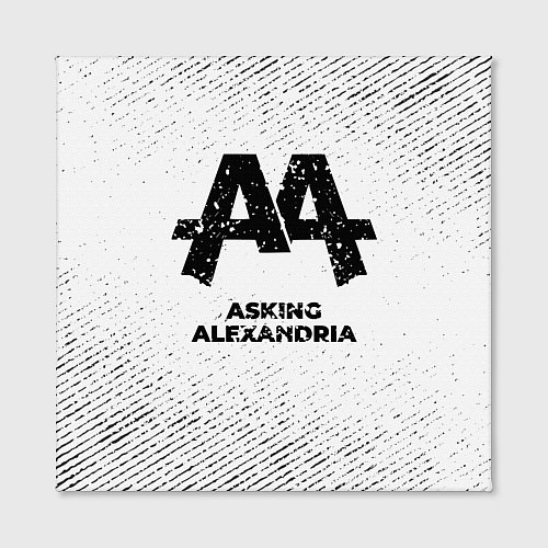 Картина квадратная Asking Alexandria с потертостями на светлом фоне / 3D-принт – фото 2