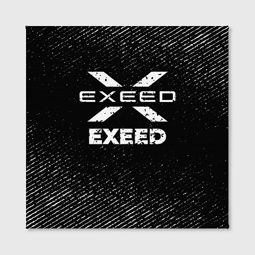 Картина квадратная Exeed с потертостями на темном фоне / 3D-принт – фото 2