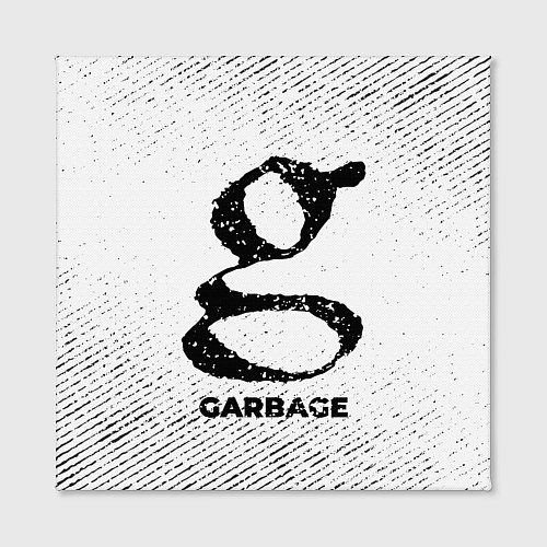 Картина квадратная Garbage с потертостями на светлом фоне / 3D-принт – фото 2