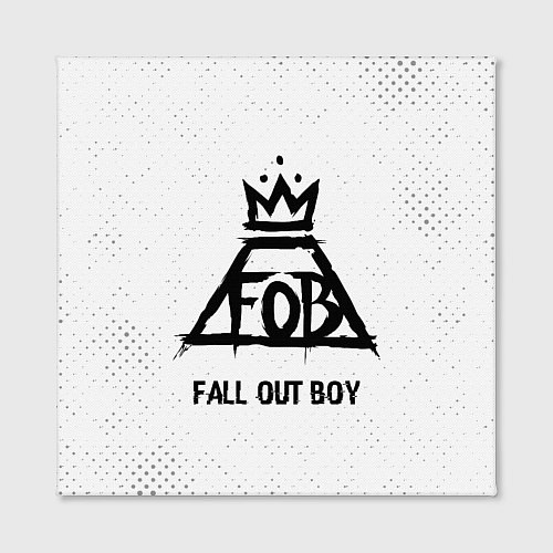 Картина квадратная Fall Out Boy glitch на светлом фоне / 3D-принт – фото 2