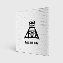 Холст квадратный Fall Out Boy glitch на светлом фоне, цвет: 3D-принт