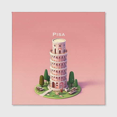 Картина квадратная Pisa Isometric / 3D-принт – фото 2