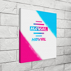 Холст квадратный Haval neon gradient style, цвет: 3D-принт — фото 2