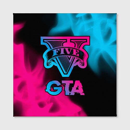 Картина квадратная GTA - neon gradient / 3D-принт – фото 2