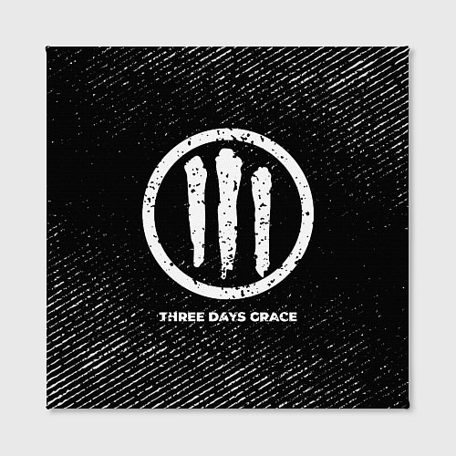 Картина квадратная Three Days Grace с потертостями на темном фоне / 3D-принт – фото 2