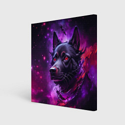 Холст квадратный Собака космос, цвет: 3D-принт
