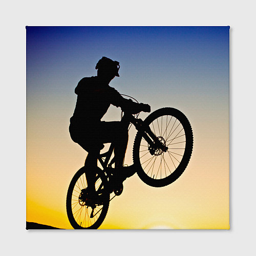 Картина квадратная Прыжок велосипедиста / 3D-принт – фото 2