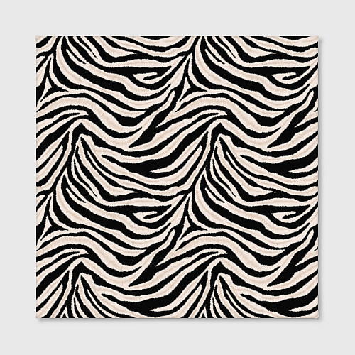 Картина квадратная Полосатая шкура зебры, белого тигра / 3D-принт – фото 2