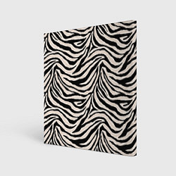 Холст квадратный Полосатая шкура зебры, белого тигра, цвет: 3D-принт