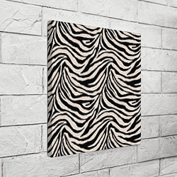 Холст квадратный Полосатая шкура зебры, белого тигра, цвет: 3D-принт — фото 2