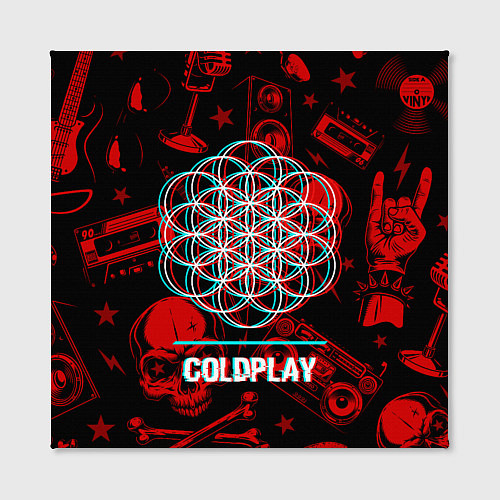 Картина квадратная Coldplay rock glitch / 3D-принт – фото 2