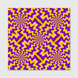 Холст квадратный Желто-фиолетовая иллюзия вращения, цвет: 3D-принт — фото 2