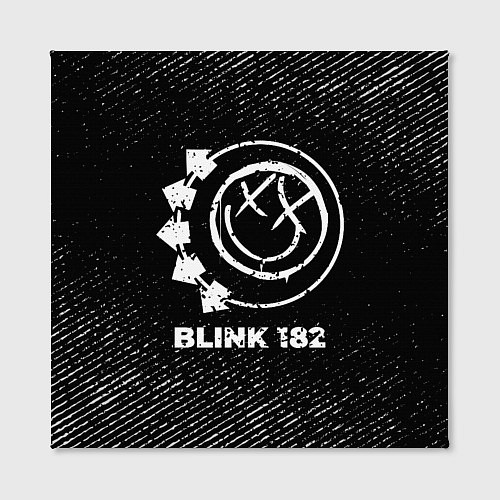 Картина квадратная Blink 182 с потертостями на темном фоне / 3D-принт – фото 2