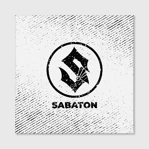 Картина квадратная Sabaton с потертостями на светлом фоне / 3D-принт – фото 2