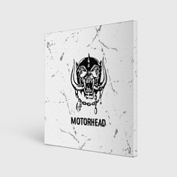 Холст квадратный Motorhead glitch на светлом фоне, цвет: 3D-принт