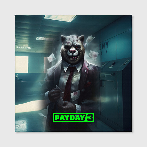 Картина квадратная Payday 3 crazy bear / 3D-принт – фото 2