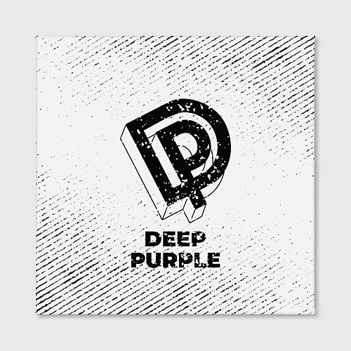 Картина квадратная Deep Purple с потертостями на светлом фоне / 3D-принт – фото 2