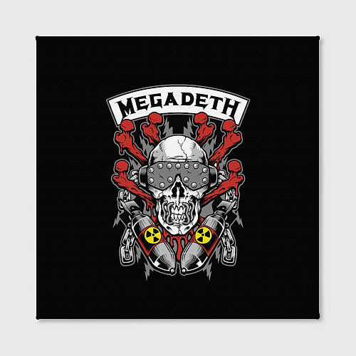 Картина квадратная Megadeth - ядерный череп / 3D-принт – фото 2