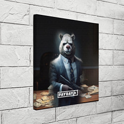 Холст квадратный Payday3 bear, цвет: 3D-принт — фото 2