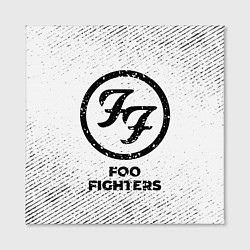 Холст квадратный Foo Fighters с потертостями на светлом фоне, цвет: 3D-принт — фото 2