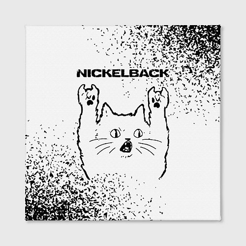 Картина квадратная Nickelback рок кот на светлом фоне / 3D-принт – фото 2