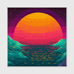 Холст квадратный Синтовый закат, цвет: 3D-принт — фото 2