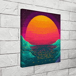 Холст квадратный Синтовый закат, цвет: 3D-принт — фото 2
