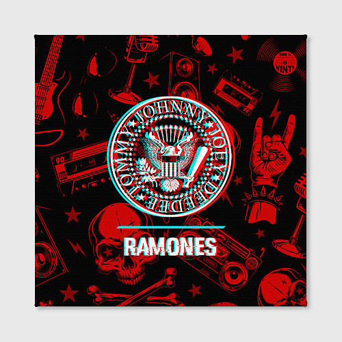 Картина квадратная Ramones rock glitch / 3D-принт – фото 2