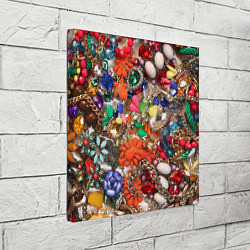 Холст квадратный Камни и драгоценности, цвет: 3D-принт — фото 2