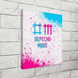 Холст квадратный Depeche Mode neon gradient style, цвет: 3D-принт — фото 2