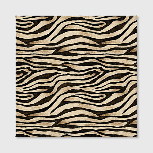 Картина квадратная Шкура зебры и белого тигра / 3D-принт – фото 2
