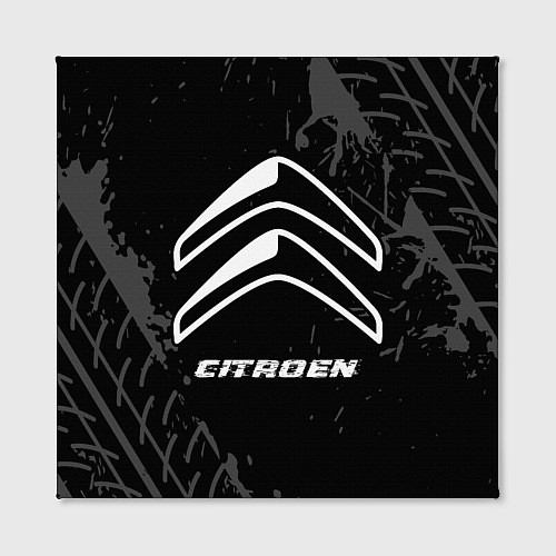 Картина квадратная Citroen speed на темном фоне со следами шин / 3D-принт – фото 2