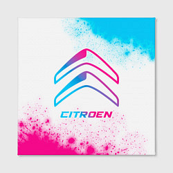 Холст квадратный Citroen neon gradient style, цвет: 3D-принт — фото 2