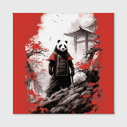 Картина квадратная Panda samurai / 3D-принт – фото 2