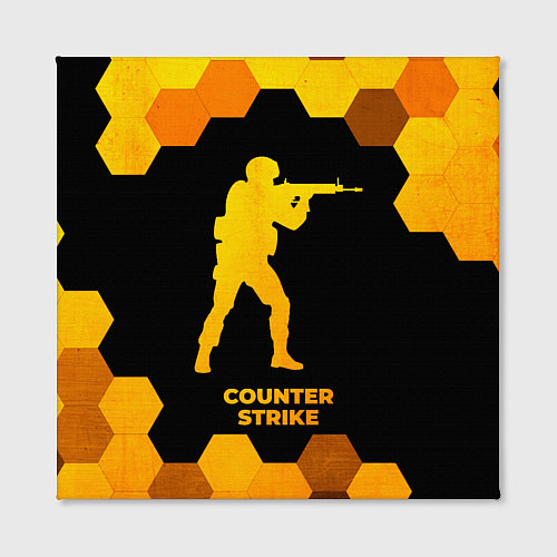 Картина квадратная Counter Strike - gold gradient / 3D-принт – фото 2