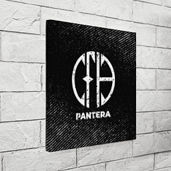 Холст квадратный Pantera с потертостями на темном фоне, цвет: 3D-принт — фото 2